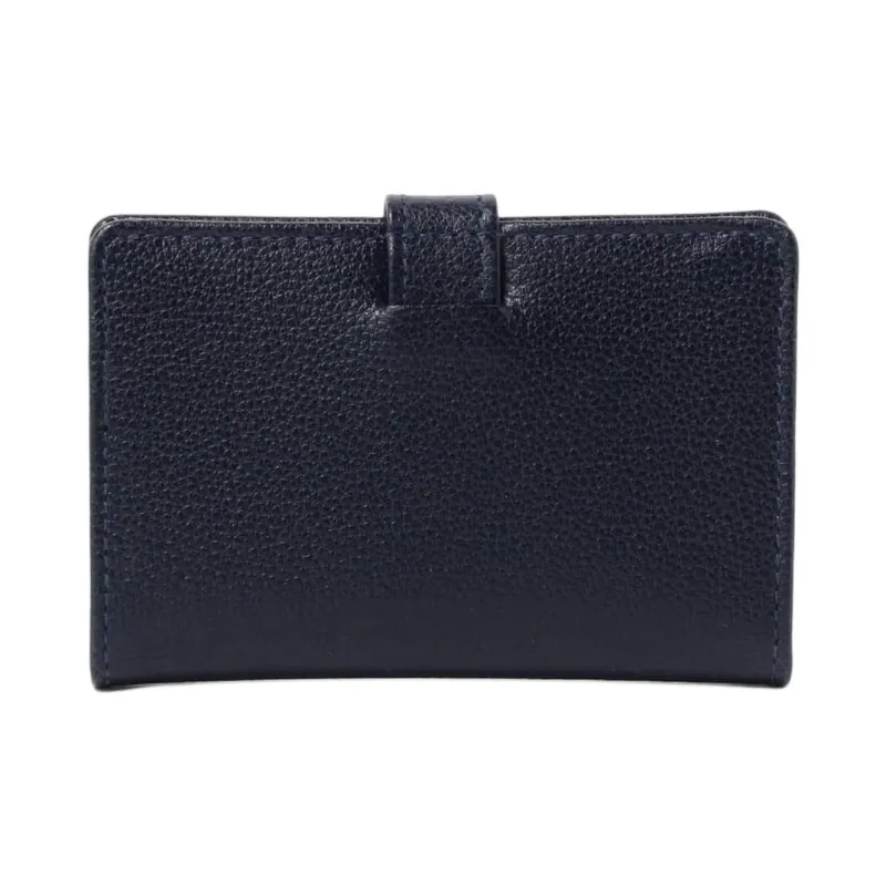 Beams Cow Leather Card Holder Men's Marine Blue/Black-1