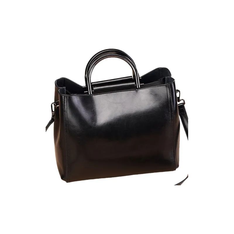 TTaG．baG Oil Wax Cow Leather Shoulder Bag, Crossbody Bag, Handbag Women's Brown/Burgundy/Black/Jasper-6