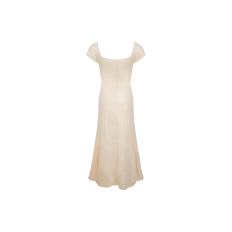 JOSR Short Sleeved Dresses Women's White-1