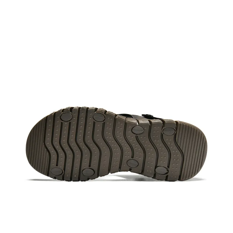 HLA Vintage Breathable Casual Comfortable Beach Sandals Wear-Resistant Slippers With Two Straps Men's-12