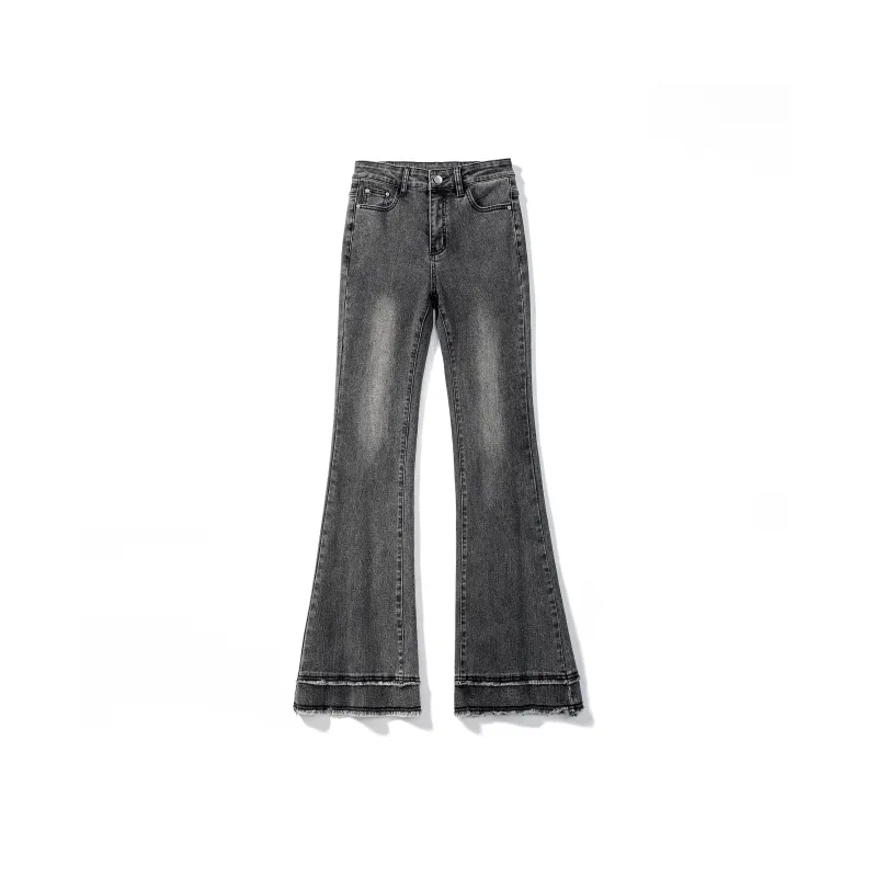 BENGEN Jeans Women's Black Gray-1