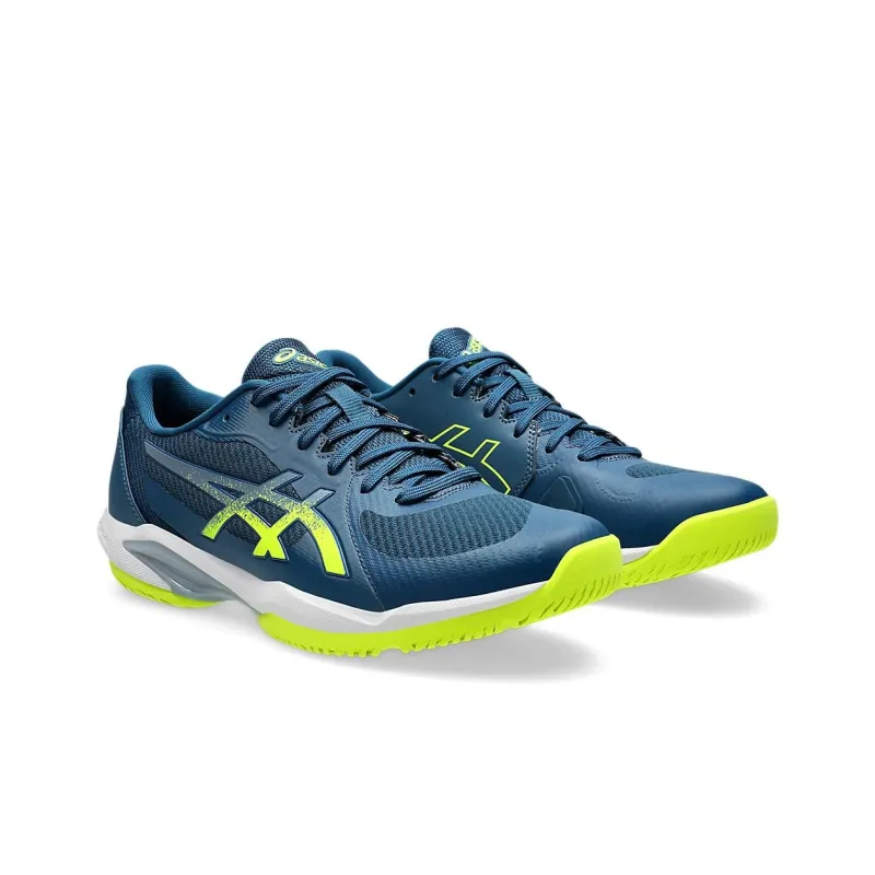 Asics Solution Swift Ff 2 Clay Mako Blue Safety Yellow-2