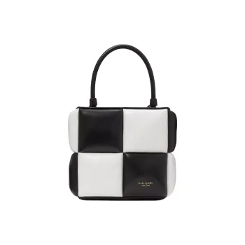 Kate Spade Sheepskin Shoulder Bag Crossbody Bag Handbag Women's Black & White