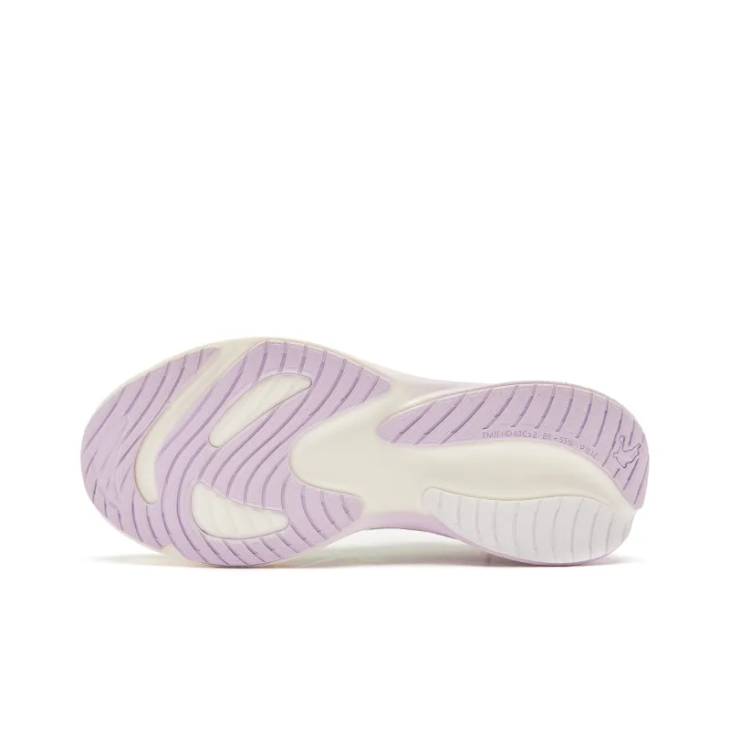 QIAODAN Sigh 5.0 Cushioning And Breathable Low Top Running Shoes Women's White Purple-4