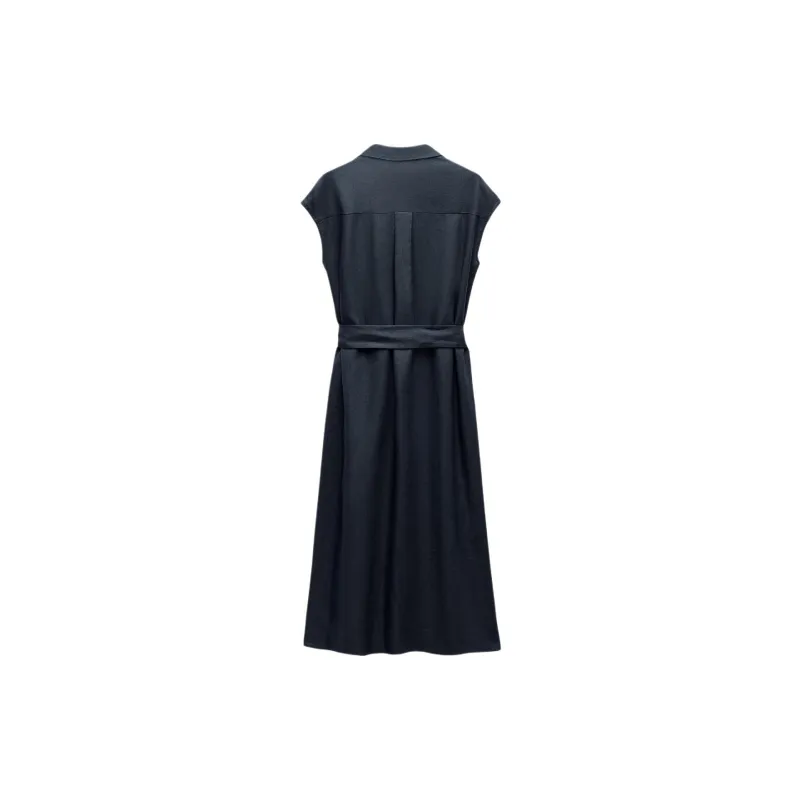 ZARA Short-Sleeved Dresses Women's Blue-1