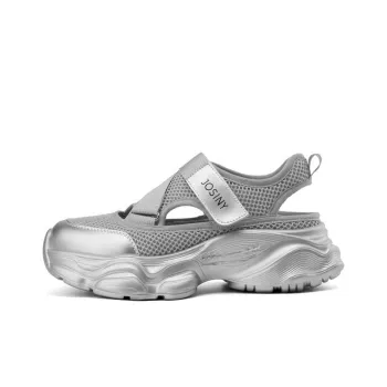 JOSINY Beach Sandals Women's Silver