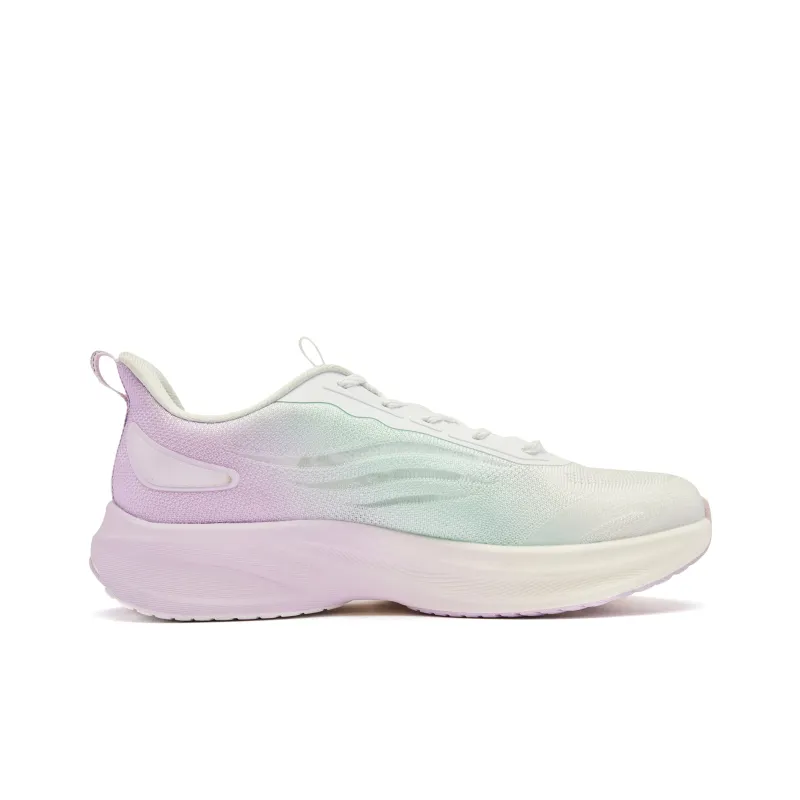 QIAODAN Sigh 5.0 Cushioning And Breathable Low Top Running Shoes Women's White Purple-1