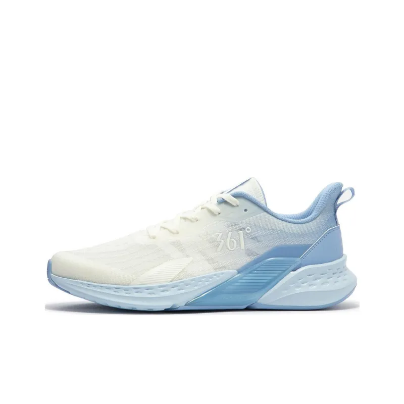 361° Cushioning, Slip Resistant, And Abrasion Resistant Low Top Casual Running Shoes Men's White Blue-0