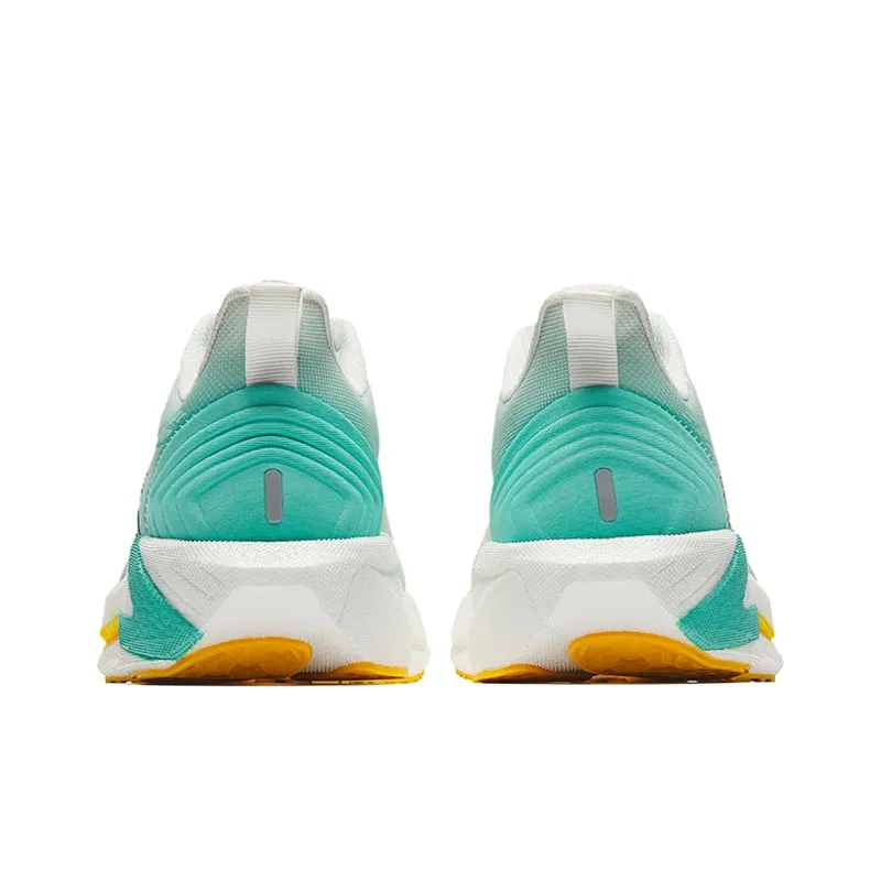 Anta Durable Lightweight And Breathable Low Top Running Shoes Men's Papyrus White Fluorescent Aqua Green-3