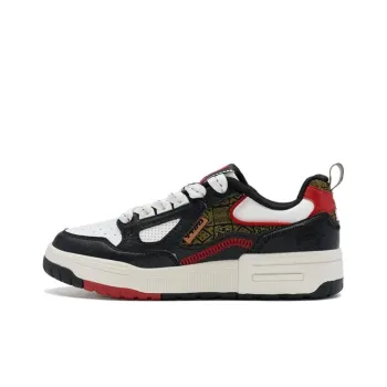China Post x XTEP Slip-Resistant Low-Top Skateboard Shoes Women's Black White Red