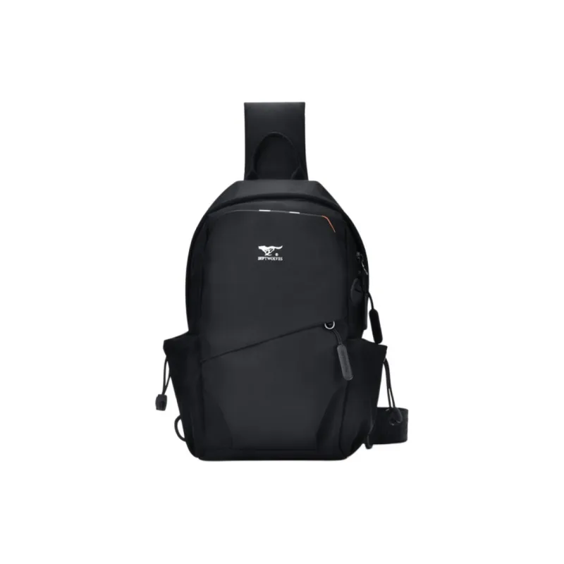 SEPTWOLVES Fabric Sling Bag, Crossbody Bag, Shoulder Bag Regular Unisex Black-3