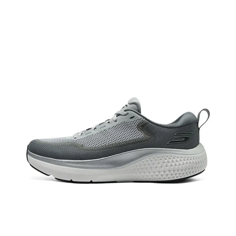 Skechers MEN'S GO Anti-Slip Wear-Resistant Low-Top Casual Running Shoes Men's Gray White-0