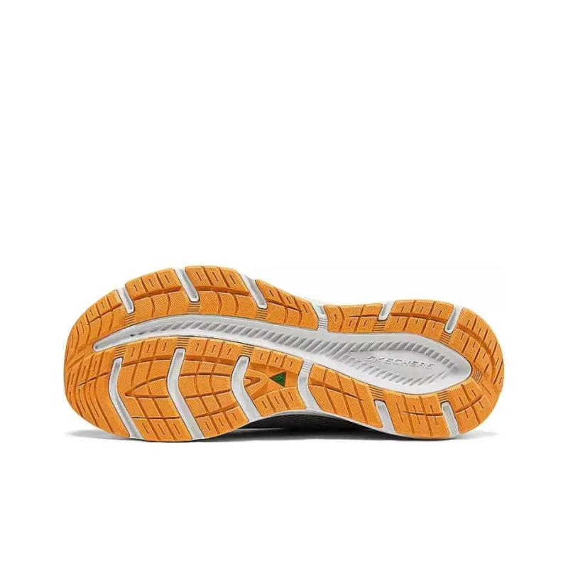 Skechers Sport Anti Slip Wear Resistant Low Top Casual Running Shoes Men's Gray Orange-4