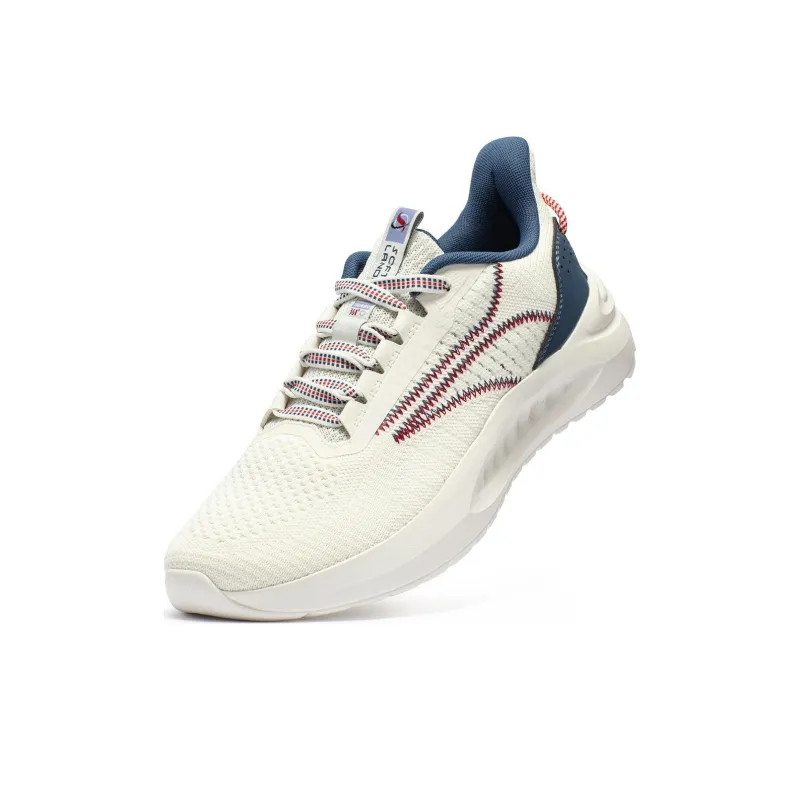 361° Anti Slip And Wear Resistant Lightweight Low Top Casual Running Shoes Men's White Blue-4
