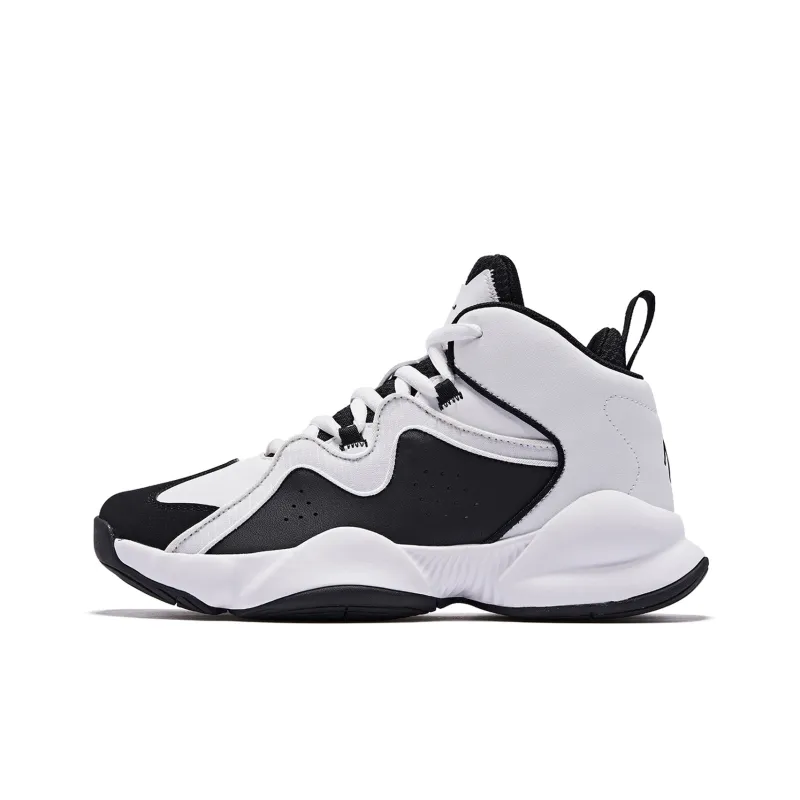 QIAODAN Cushioning Anti Slip Wear Resistant Breathability Basketball Shoes Women's White Black-0