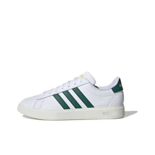 Adidas GRAND COURT Skateboard Shoes Unisex Low-Top White/Green