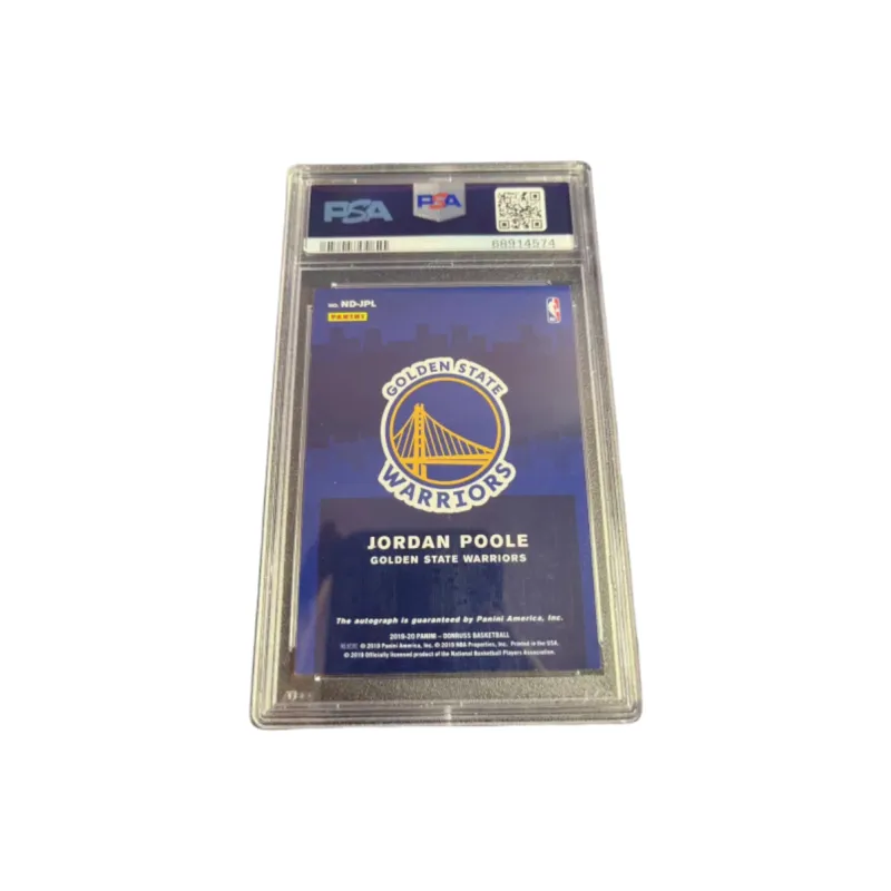 PANINI Jordan Poole 19 20 Durex Tomorrow's Signature Card Signature 10 Points Card Product Access Graded Cards 1 Pc-1