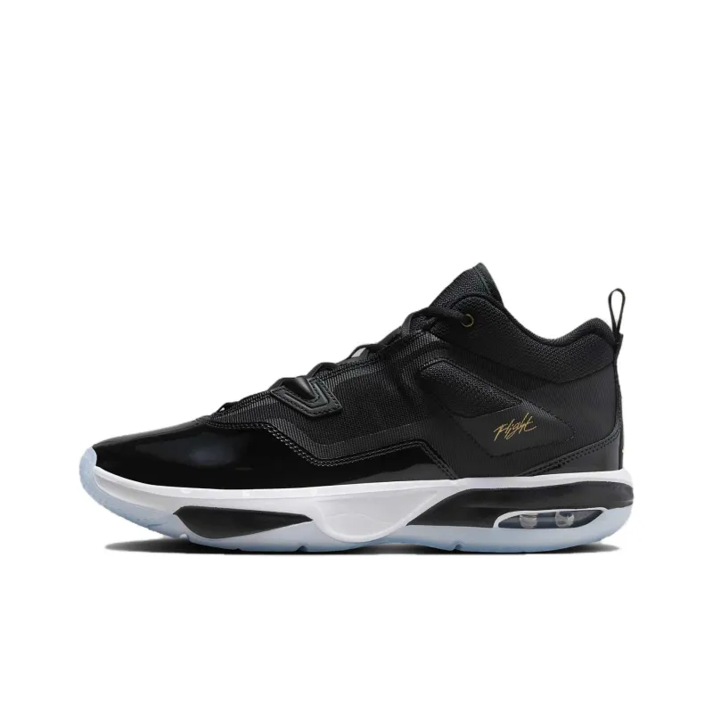 JORDAN Stay Loyal 3 Black White Football Grey Metallic Gold-0
