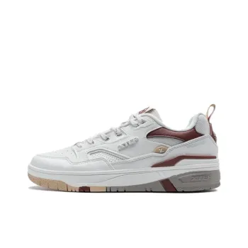 XTEP New Dawn Slip-Resistant Low-Top Skateboard Shoes Women's White Red