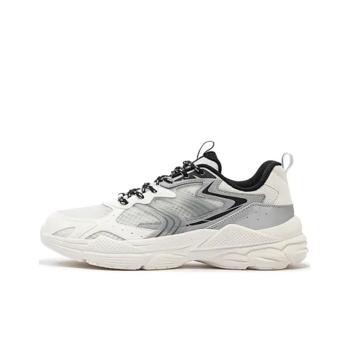 361° Anti Slip Wear Resistant Low Top Casual Running Shoes Men's White Silver