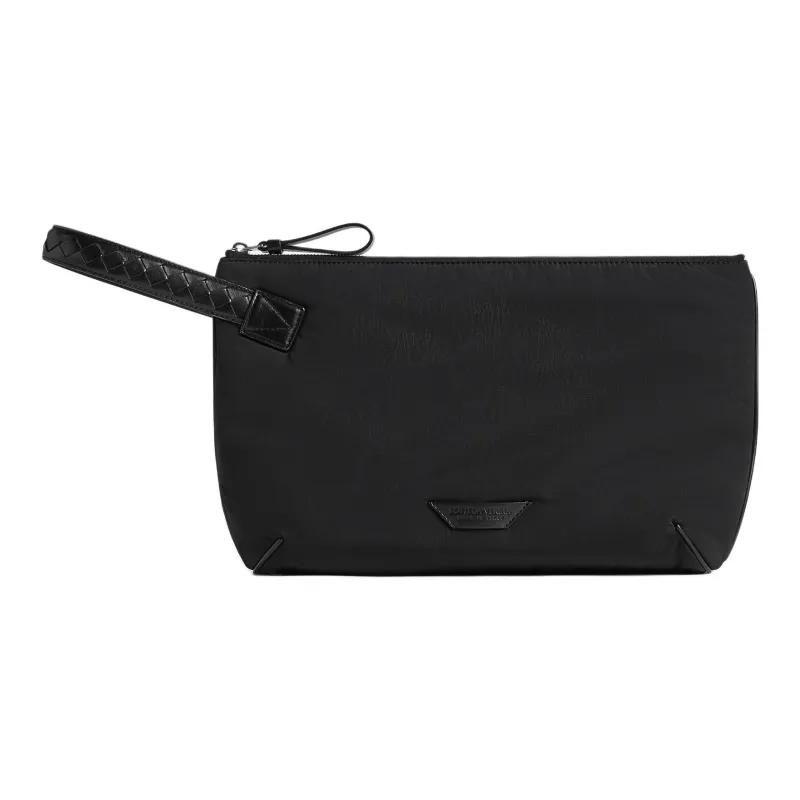 Bottega Veneta Polyamide Clutch Men's Black-0