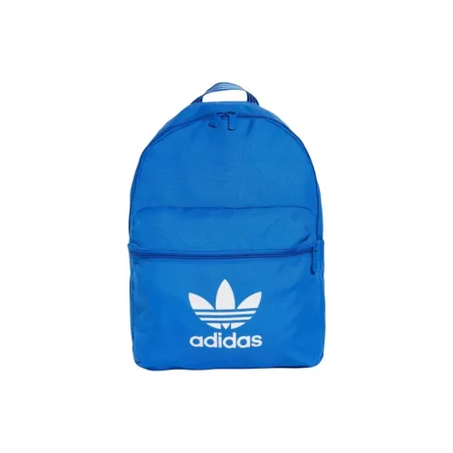Adidas Originals Recycled Polyester Plain Weave Fabric Backpack Regular Unisex Blue