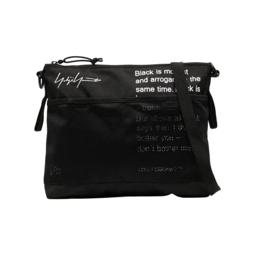 Yohji Yamamoto Slogan-print Mesh Shoulder Bag