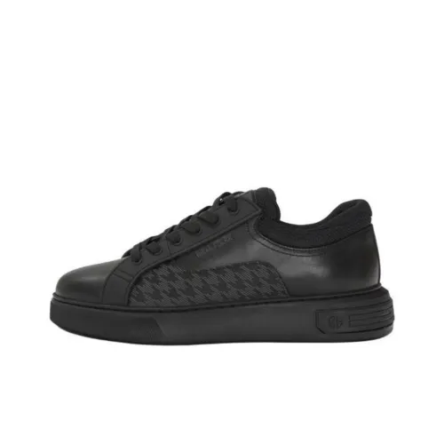 Biyin Leufen Skateboard Shoes Men Low-Top Black