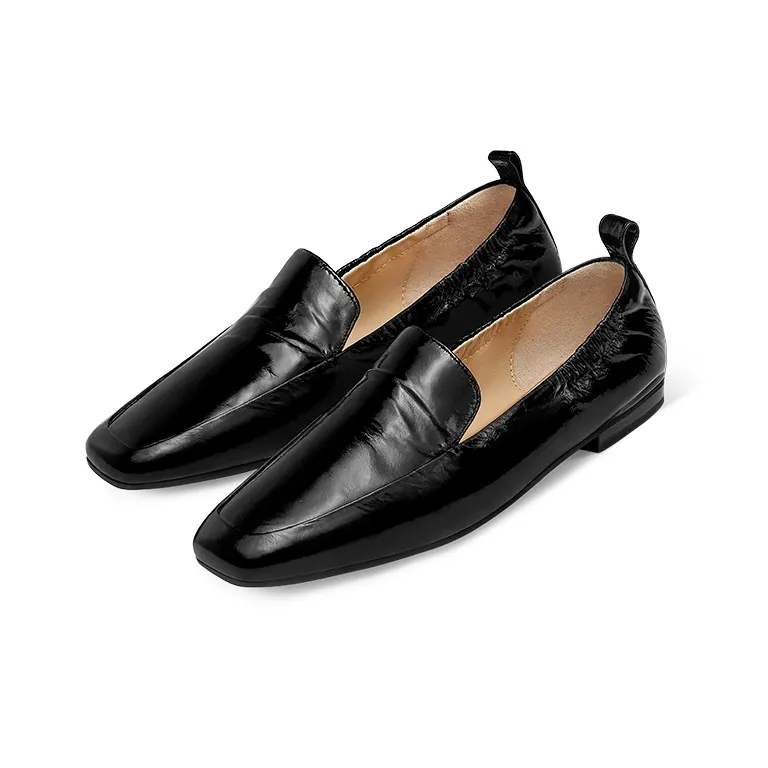 7or9 Black Gold Kesar Casual Single Shoes 1.8cm Women's Black-1