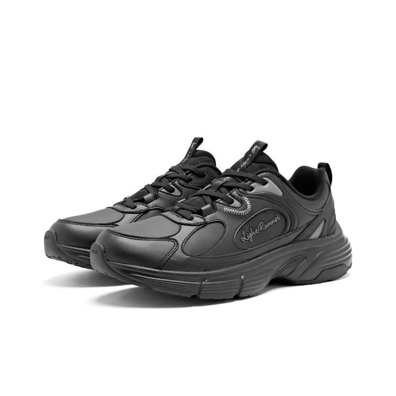 QIAODAN Lightweight Waterproof Cushioning Low Top Training Shoes Women's Black-2