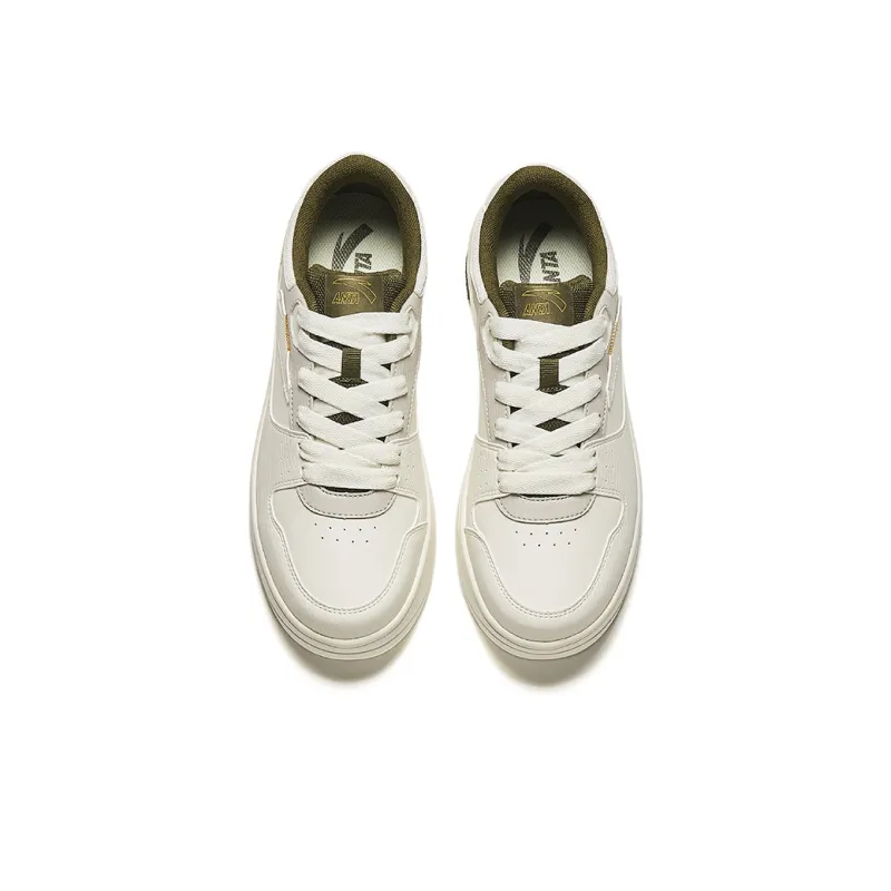 Anta Lightweight White Sneakers Height Increasing Lightweight Low-Top Skateboard Shoes Men's One Gray-2