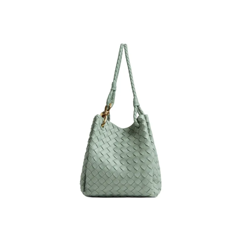 Bottega Veneta Lambskin Handbag, Shoulder Bag Tubas Women's Sage Green-1