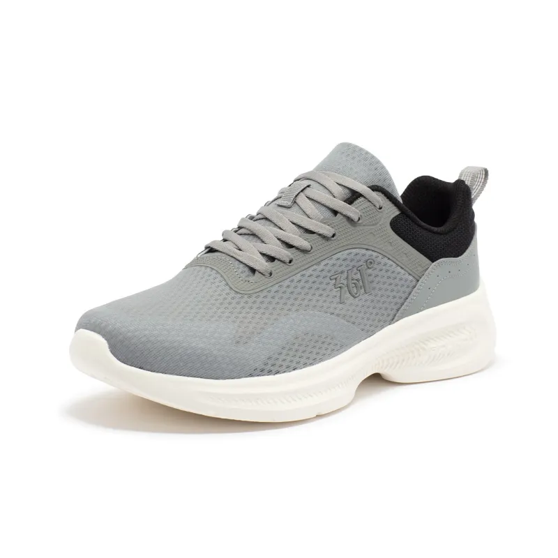 361° Cushioned Anti Slip Wear Resistant Breathable Lightweight Low Top Casual Running Shoes Men's Gray Black-2