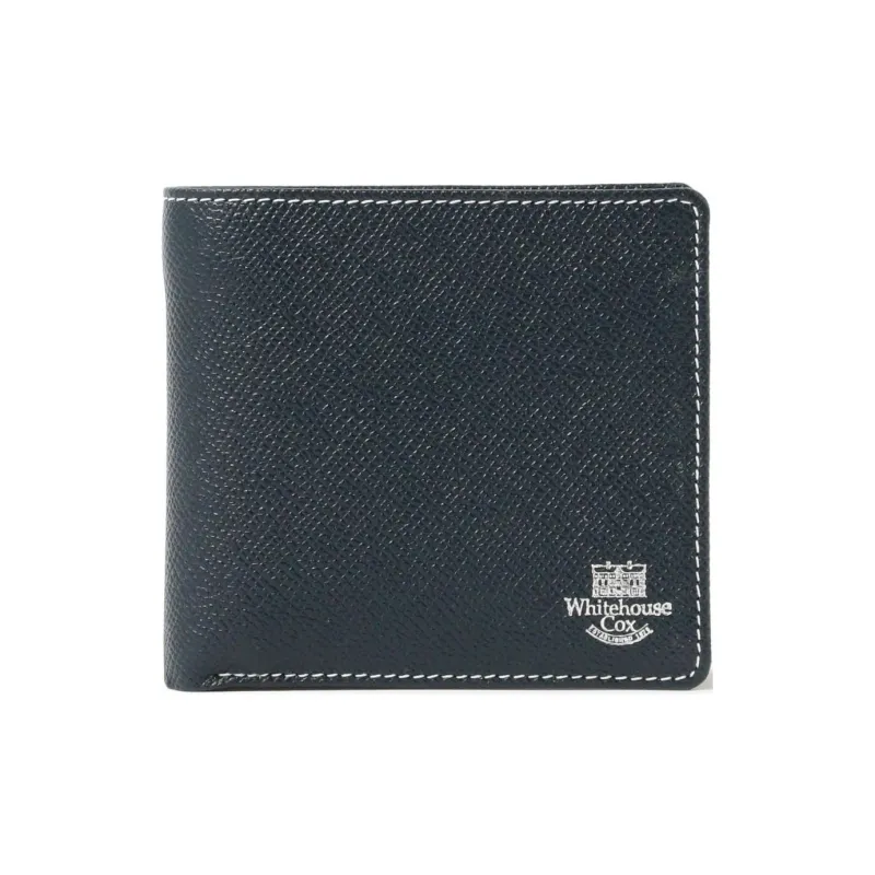 Beams Whitehouse Cox Collaboration Cow Leather Wallet Men's Black/Brown With Marine Blue/Marine Blue With Red-7