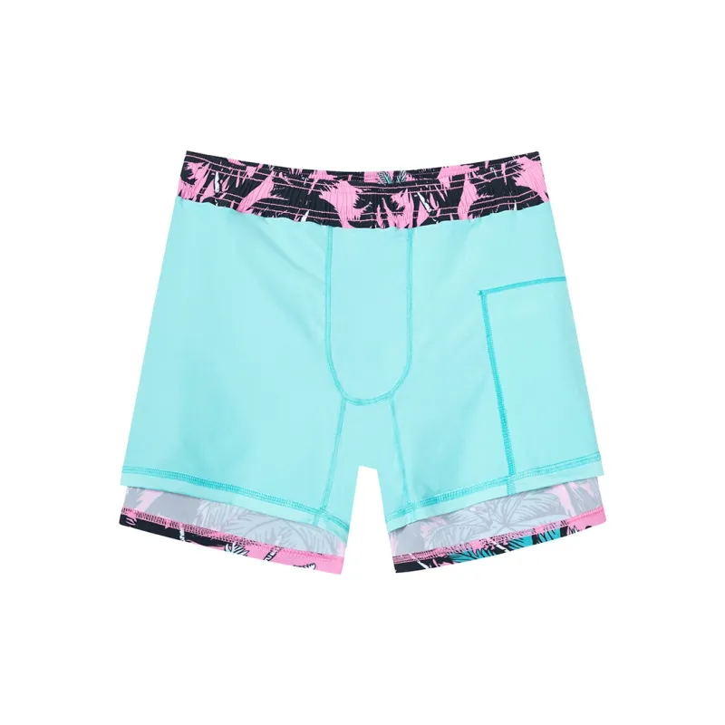 SURFCUZ Beach Shorts Men's Foundation Green Coconut Grove-3