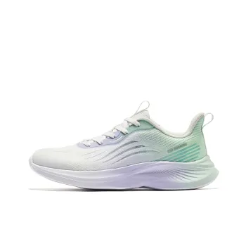 QIAODAN Sigh 4.0 Anti Slip Wear Resistant Low Top Running Shoes Women's Purple Green