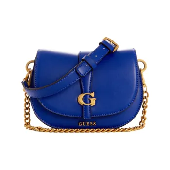 GUESS Faux Leather Handbag Shoulder Bag Crossbody Bag Mini Women's Blue