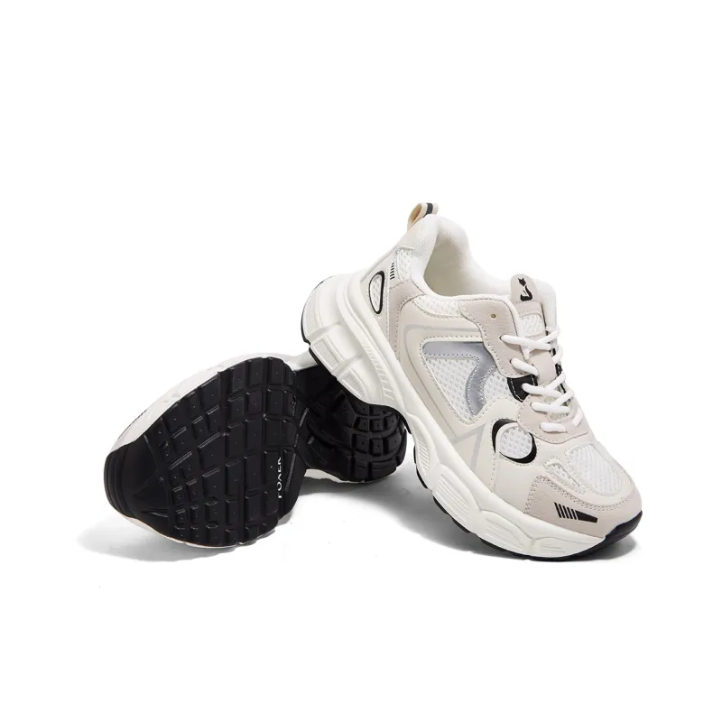 FOXER Slip Resistant, Abrasion Resistant, Breathable, Height Increasing Coverage Low Top Chunky Sneakers Women's-2