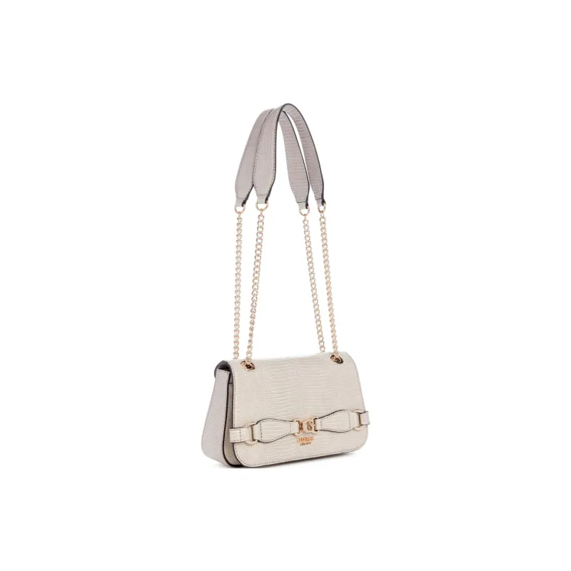 GUESS Imitation Lizard Embossed Leather Crossbody Bag Shoulder Bag Women's Beige-2