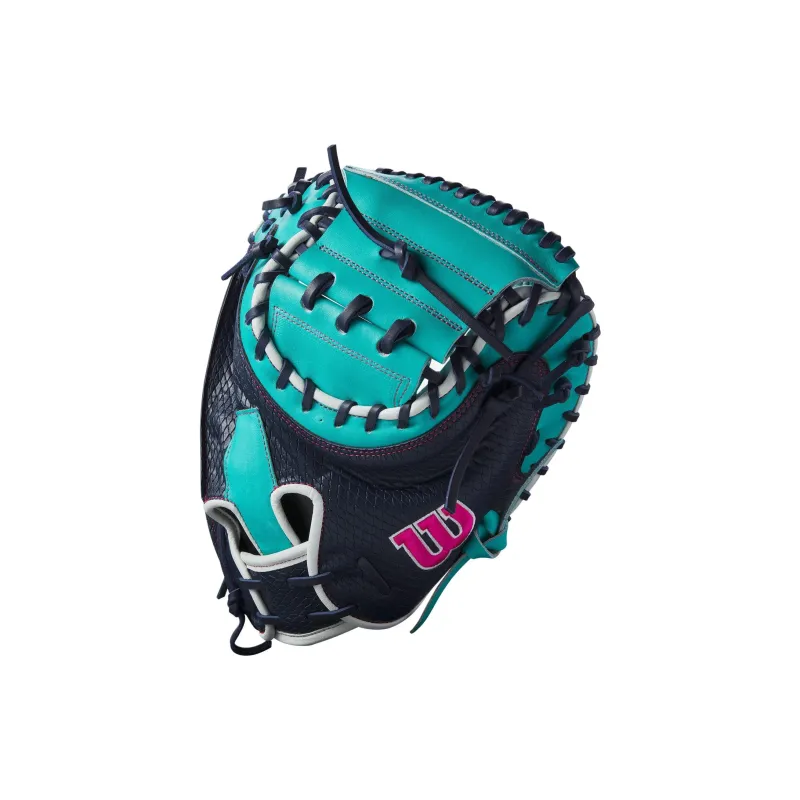 Wilson Baseball Gloves Catcher's Glove PU Polyurethane Unisex Black Green-2