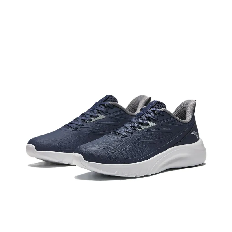 Anta Anti Slip Wear Resistant Low Top Casual Running Shoes Men's Gray Black-1