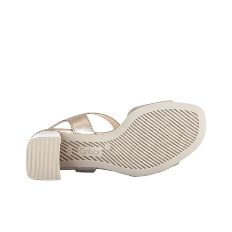 Gabor Strap Sandals 5cm Women's Metallic-3