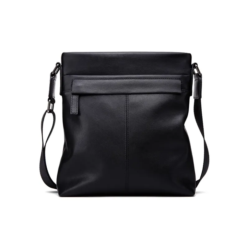 ROSEROOEN Cow Leather Shoulder Bag Men's Black-0