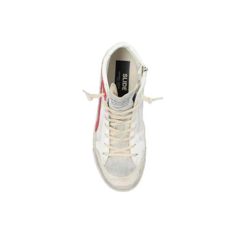Golden Goose Slide Double Quarter Penstar High Top Skateboard Shoes Women's White-4