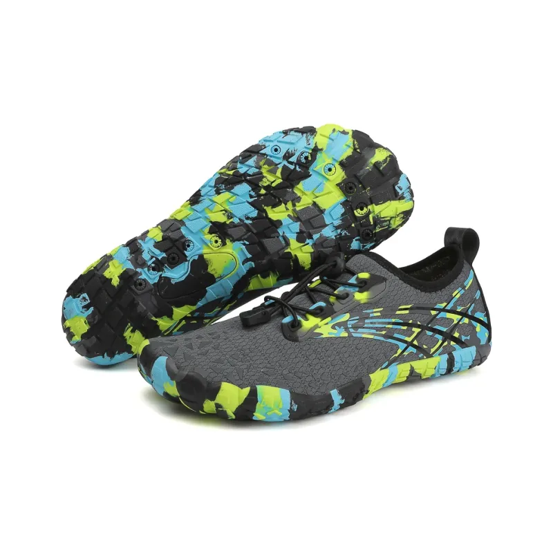 GESENLANG Slip Resistant Breathable Quick Dry River Trekking Shoes Men's Dark Gray-5