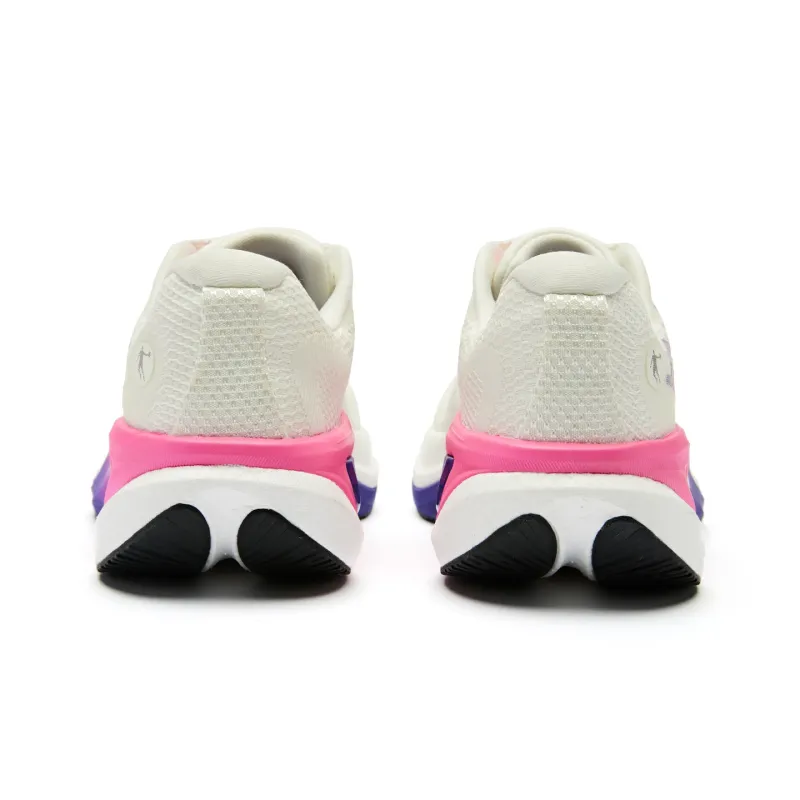 QIAODAN Borderless PRO Cushioning Wear Resistant Low Top Running Shoes Men's White Purple-3