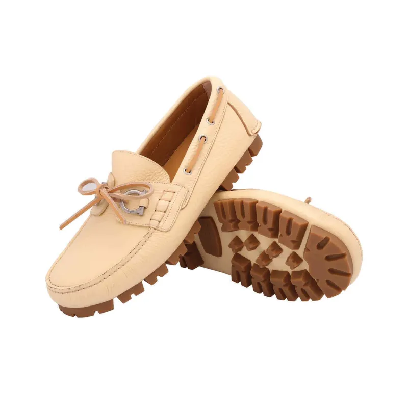 Ferragamo Loafers Men Beige-2