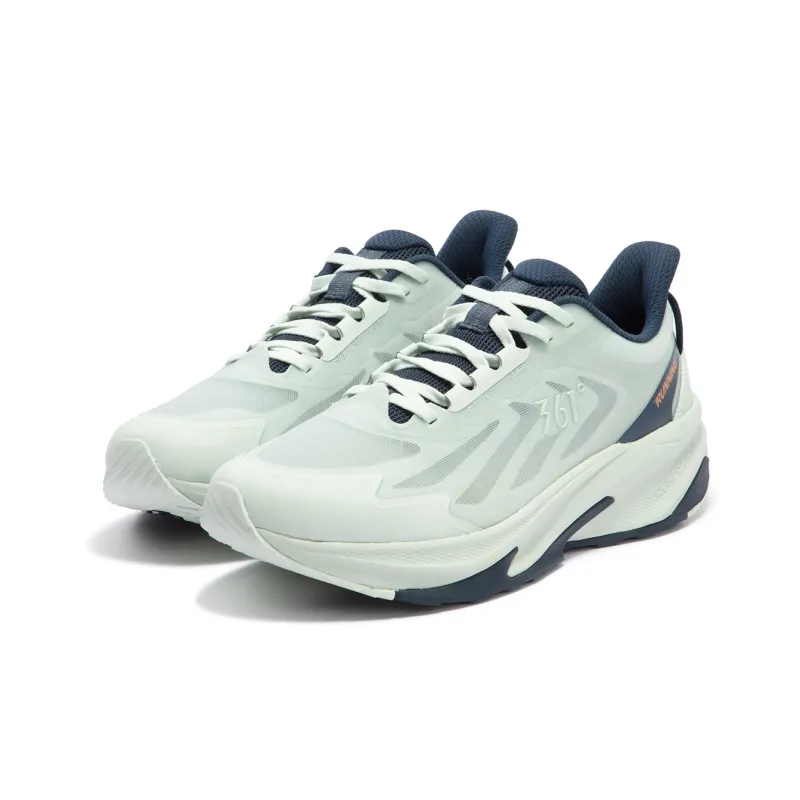 361° Ride The Mountain Cushioning Slip Resistant Low Top Casual Running Shoes Men's Green Blue-3