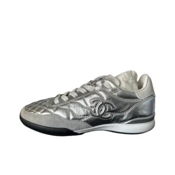 CHANEL 24a German Army Trainers Casual Shoes Women's Silver