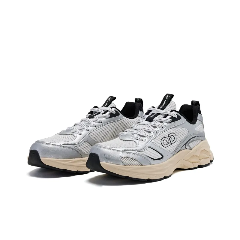 QIAODAN Cushioning Breathable Low Top Running Shoes Men's Silver-2